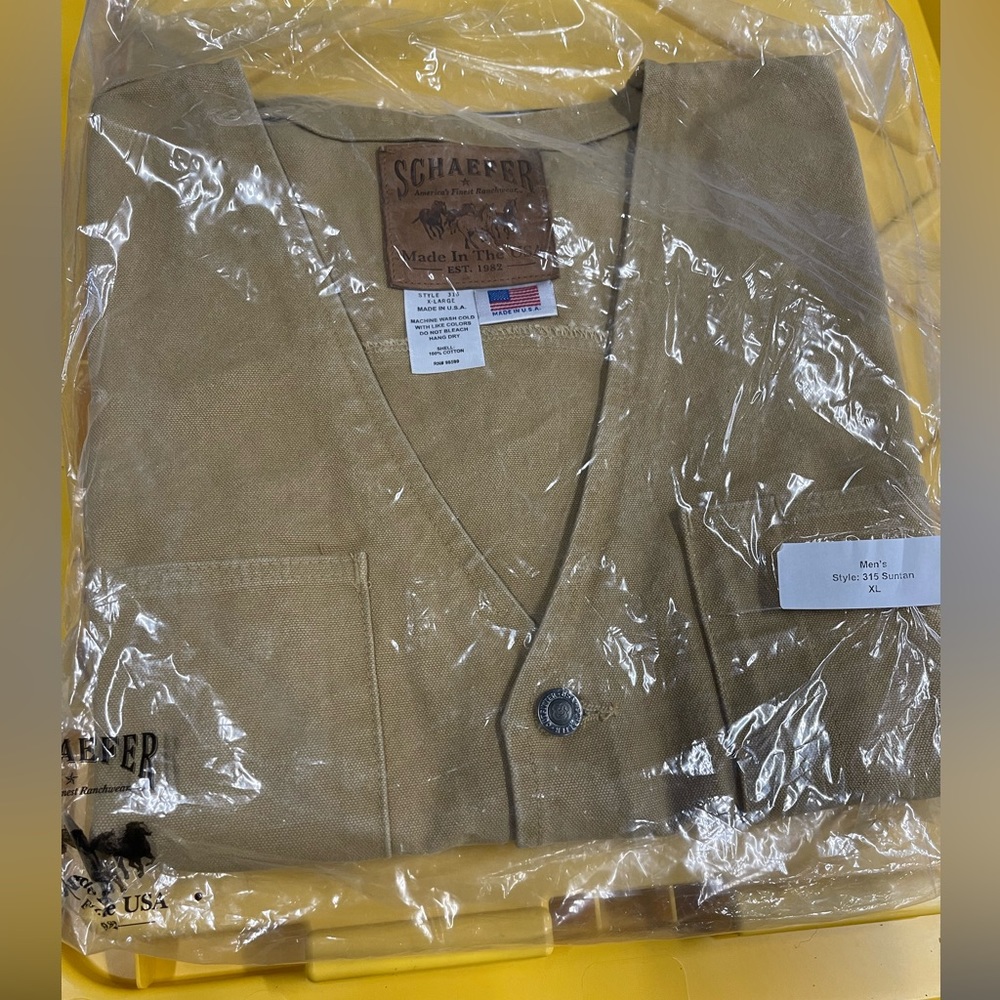Schaefer ranch wear vest size XL